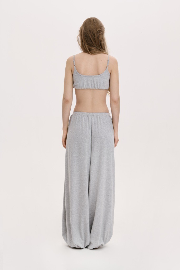 ШТАНИ OVERSIZE З БАВОВНЯНОГО ТРИКОТАЖУ 1285 зображення 3